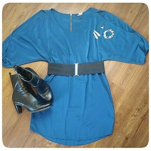 Express | Tunic Cold Shoulder Sack Dress